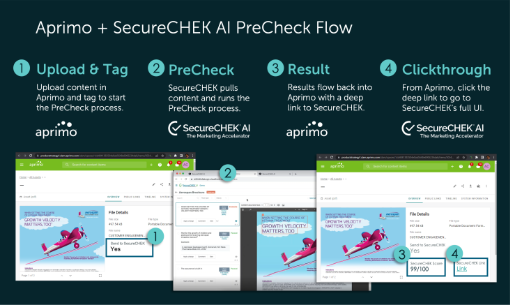 Aprimo SecureCheckAI PreCheck Process